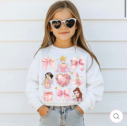 Pink Princess Kids Crewneck