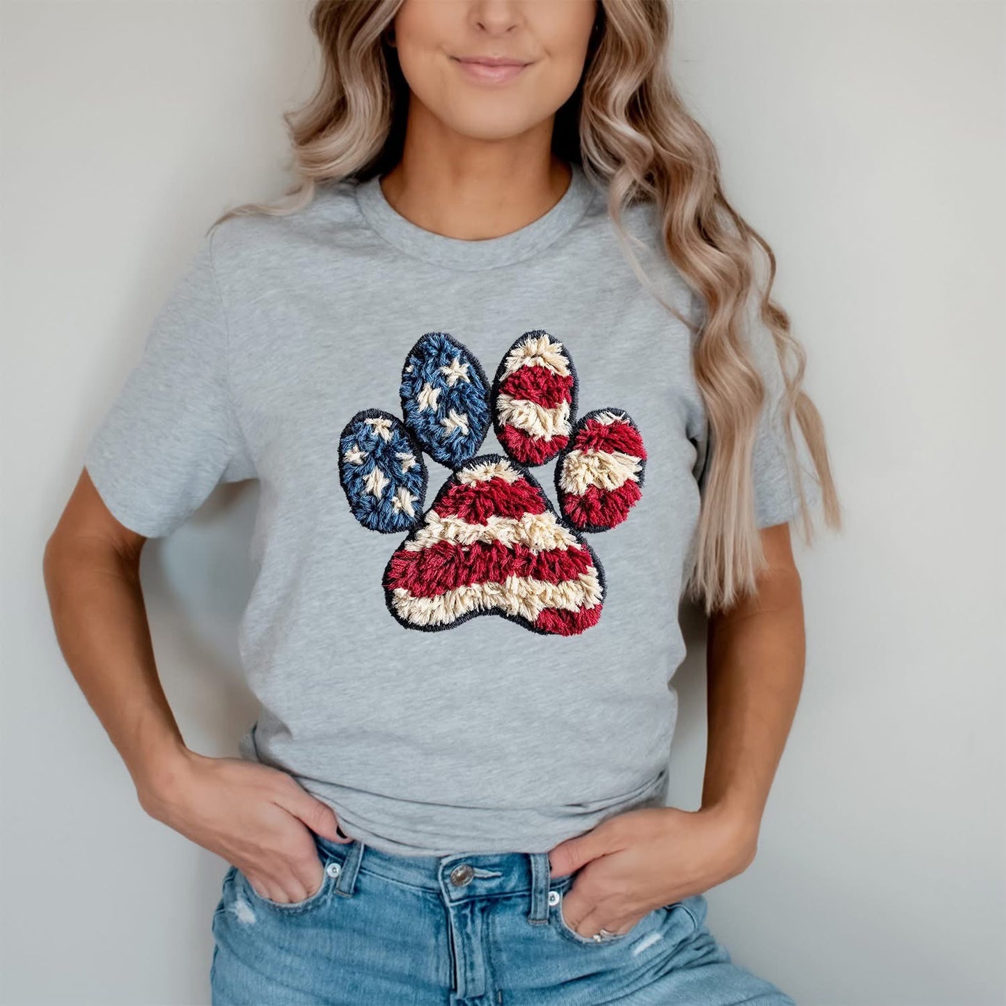 USA Dog Paw Tee