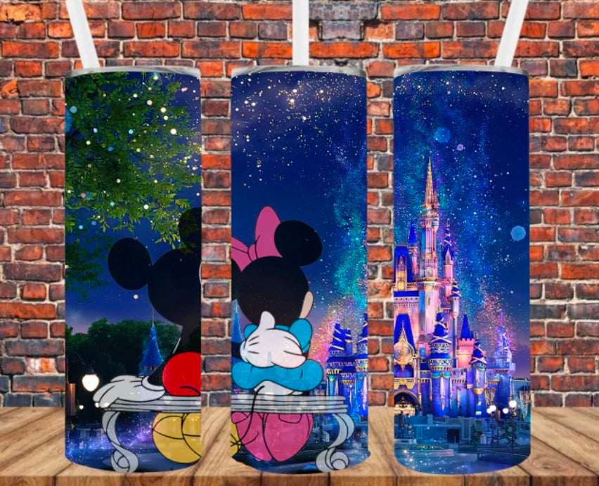 Mouse and Girl Castle Skinny Tumbler