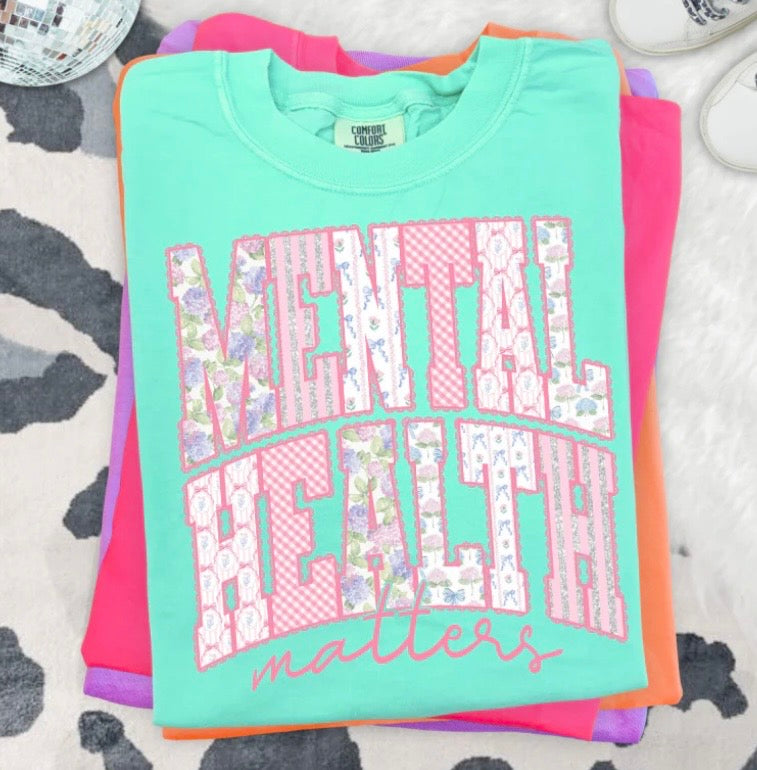 Floral Mental Health Matters Tee