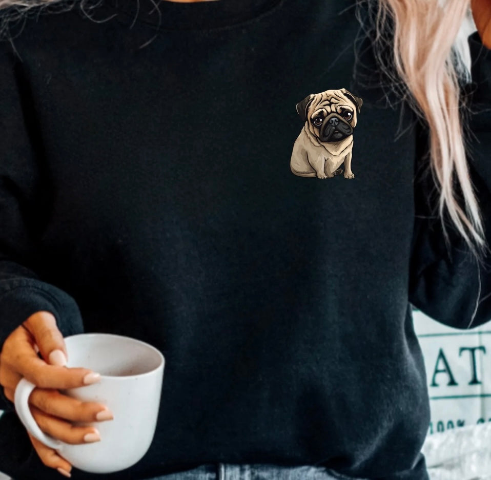 Pug (pocket) crewneck