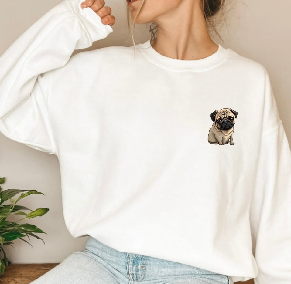 Pug (pocket) crewneck