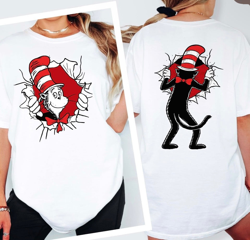 Cat and the Hat Tee