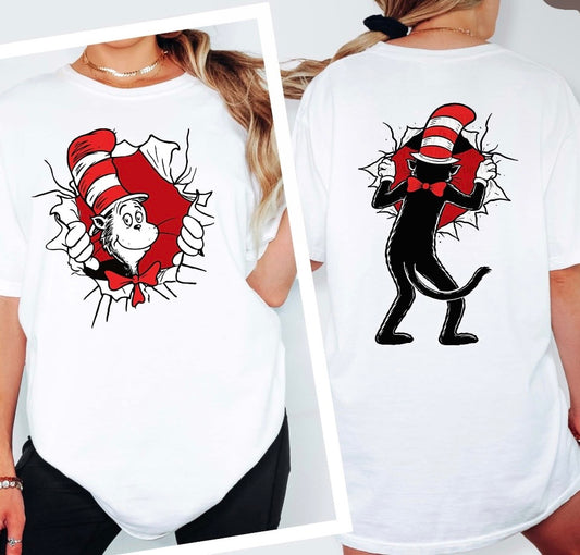 Cat and the Hat Tee