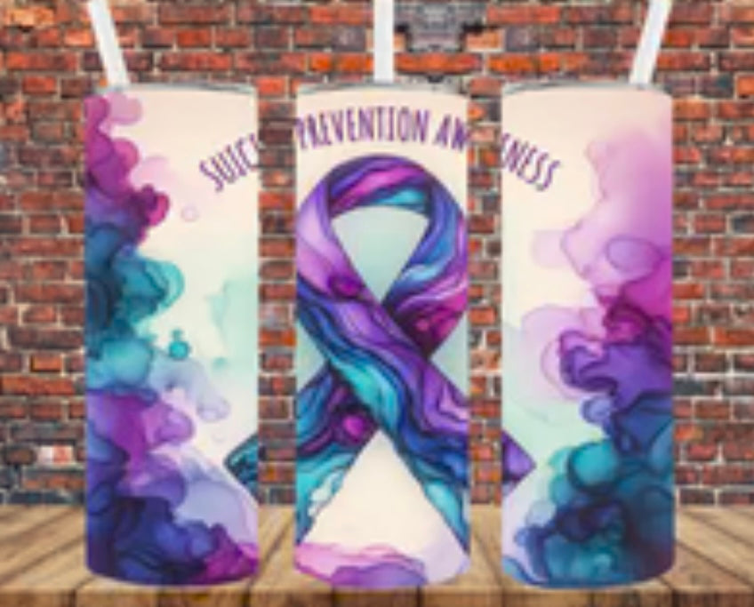 Suicide Awareness skinny tumbler