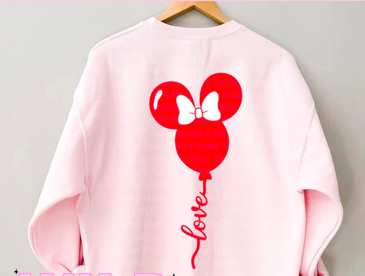 Girl Mouse Balloon Crewneck