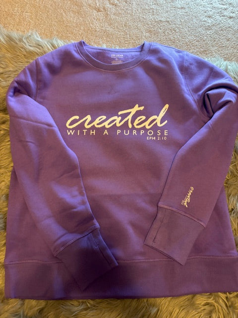 Created with a Purpose Crewneck with sleeve detail
