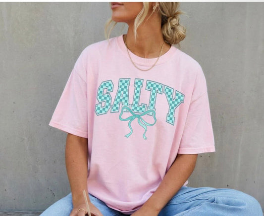 Salty Blue Checkered Tee