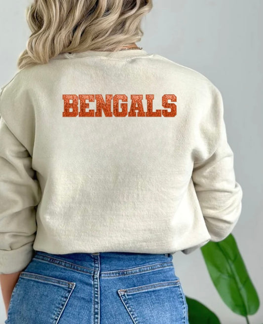 Bengals (faux glitter) crewneck