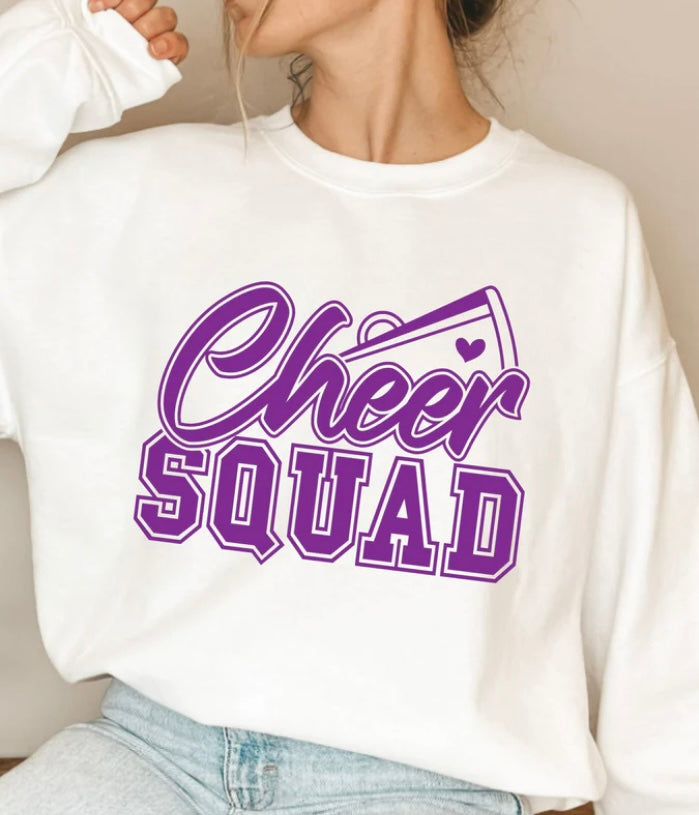 Cheer Squad Purple Crewneck