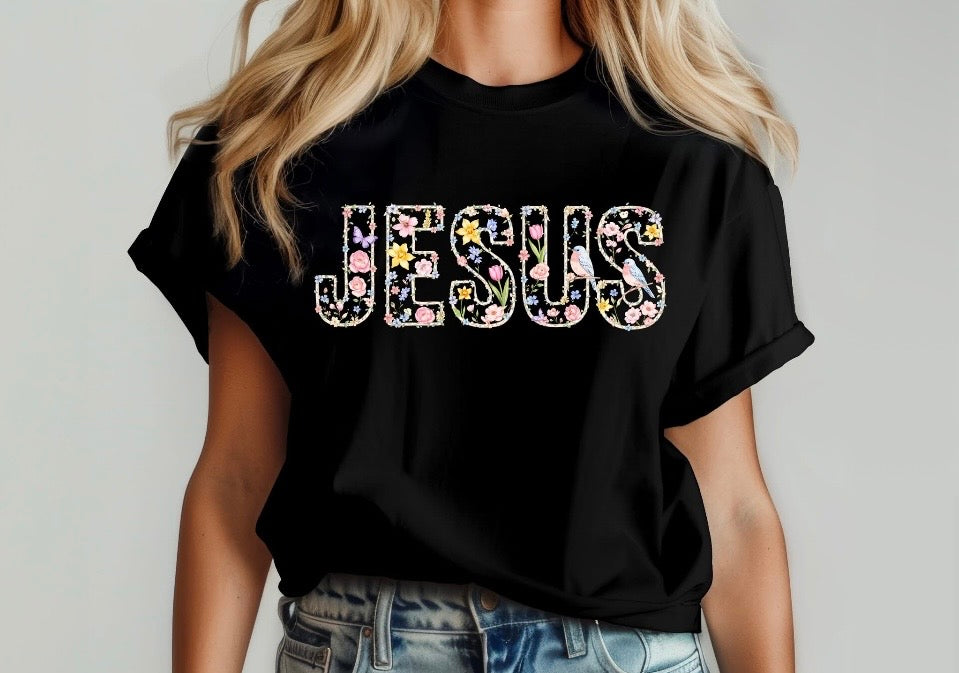 Jesus Floral Tee