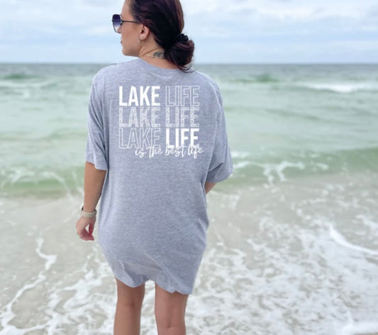 Lake Life Stacked Tee