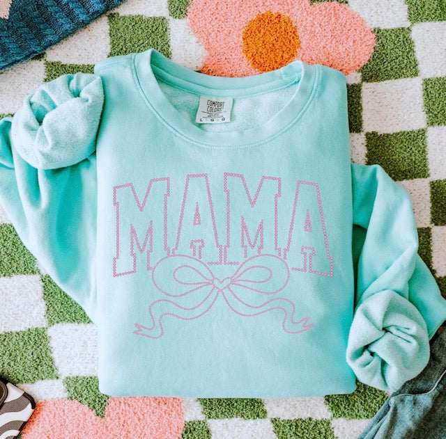 Mama Pink Rhinestone Crewneck