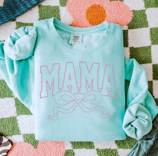 Mama Pink Rhinestone Crewneck