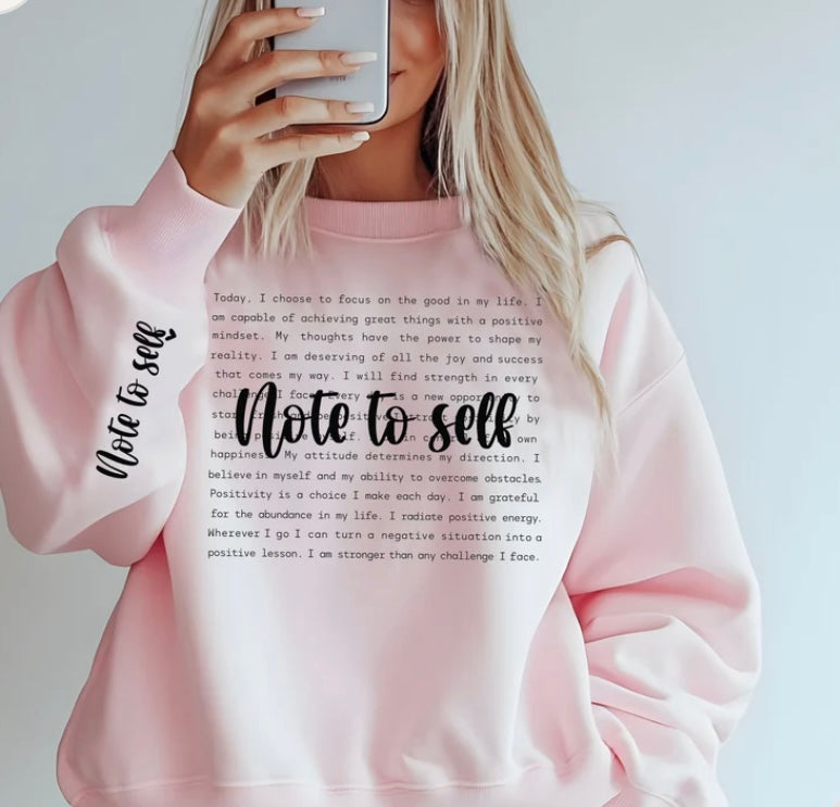 Note to self crewneck with sleeve detail