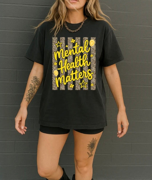 Yellow Mental Health Matters Tee