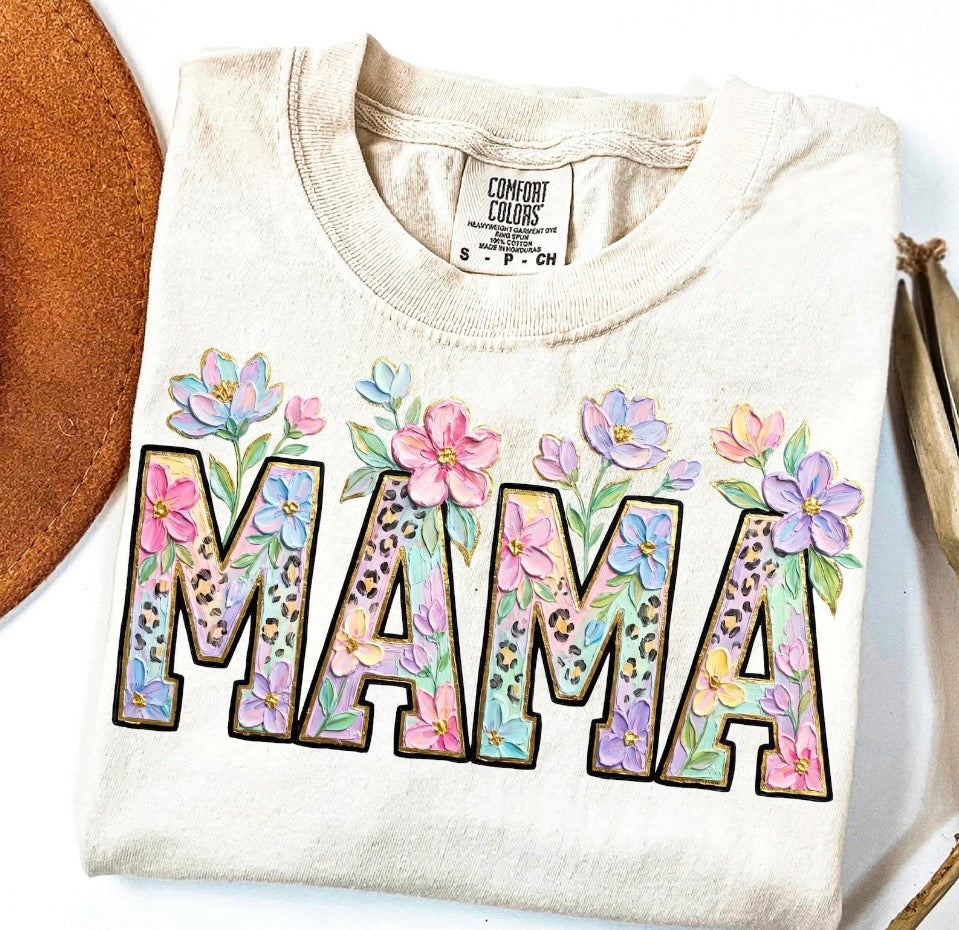 Mama floral tee