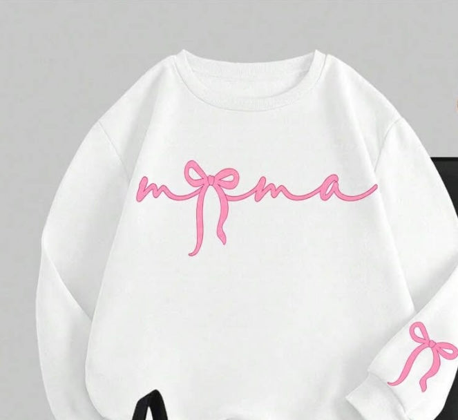 Mama Coquette with sleeve detail Crewneck