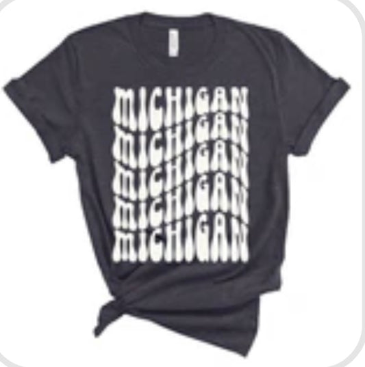 Michigan stacked tee