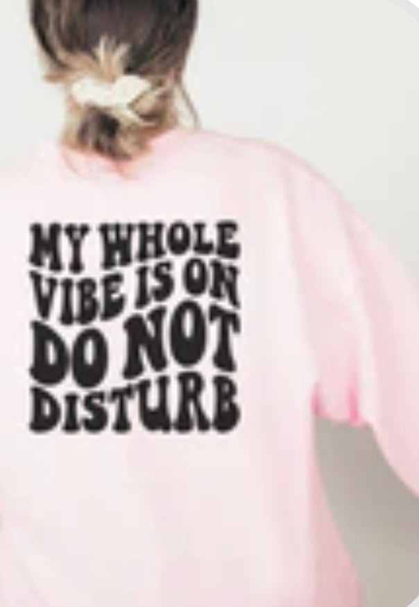 My whole vibe is on do not disturb crew