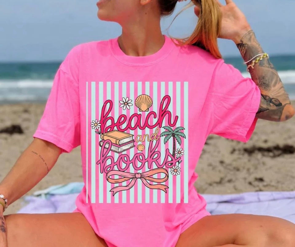 Beach and Books Tee