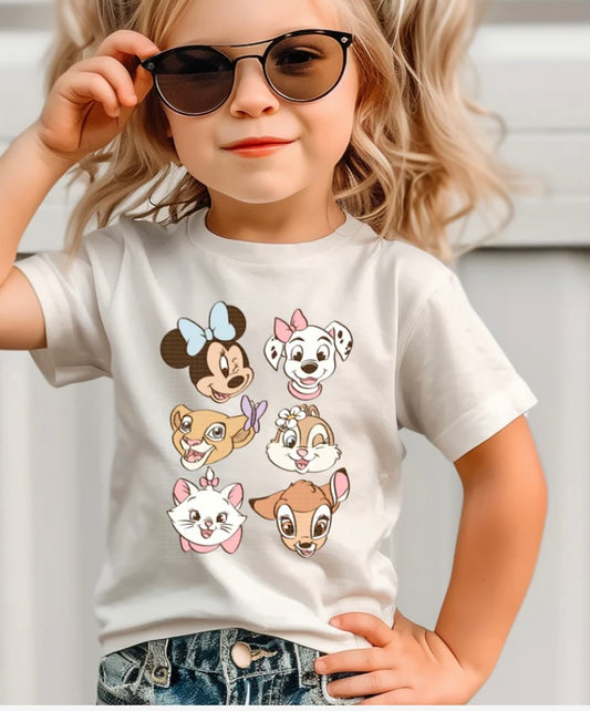 Girl Mouse and Friends Kids Tee