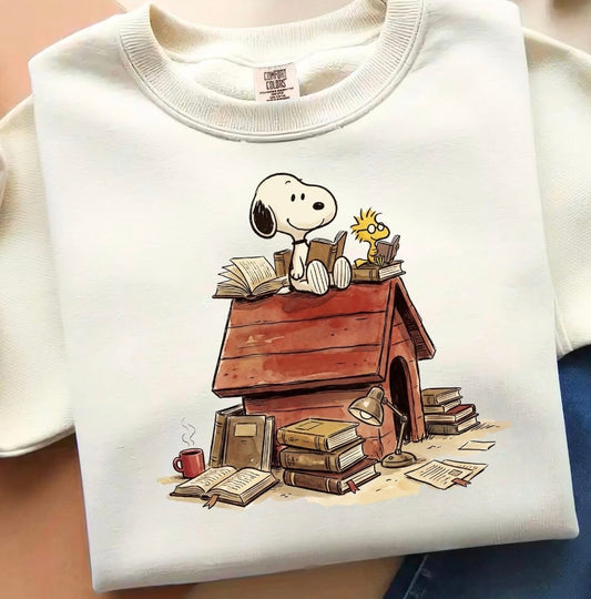 Snoopy Reading Crewneck