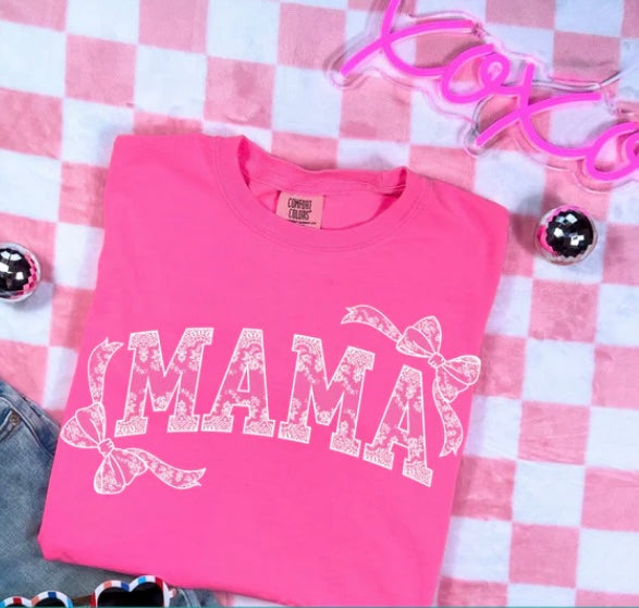 Mama Lace Bow Tee