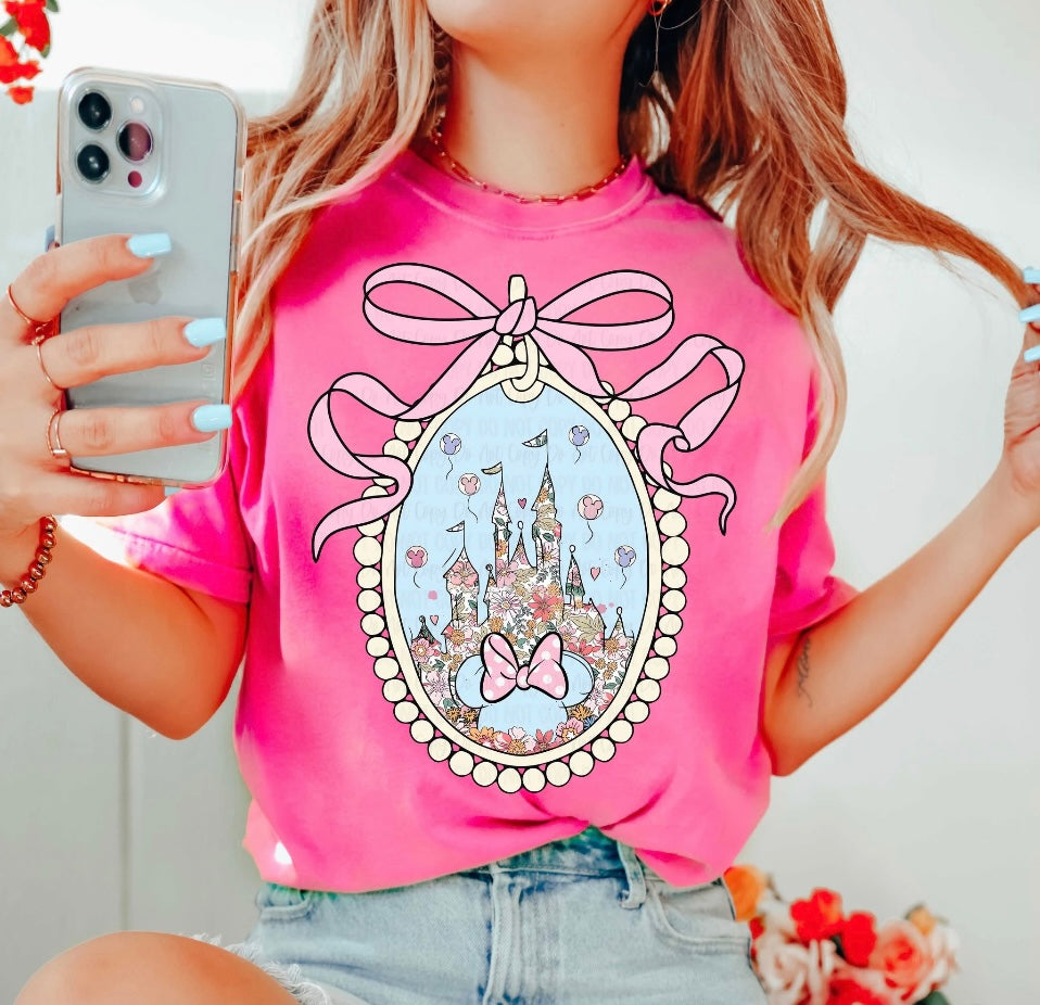 Floral Castle Coquette Tee