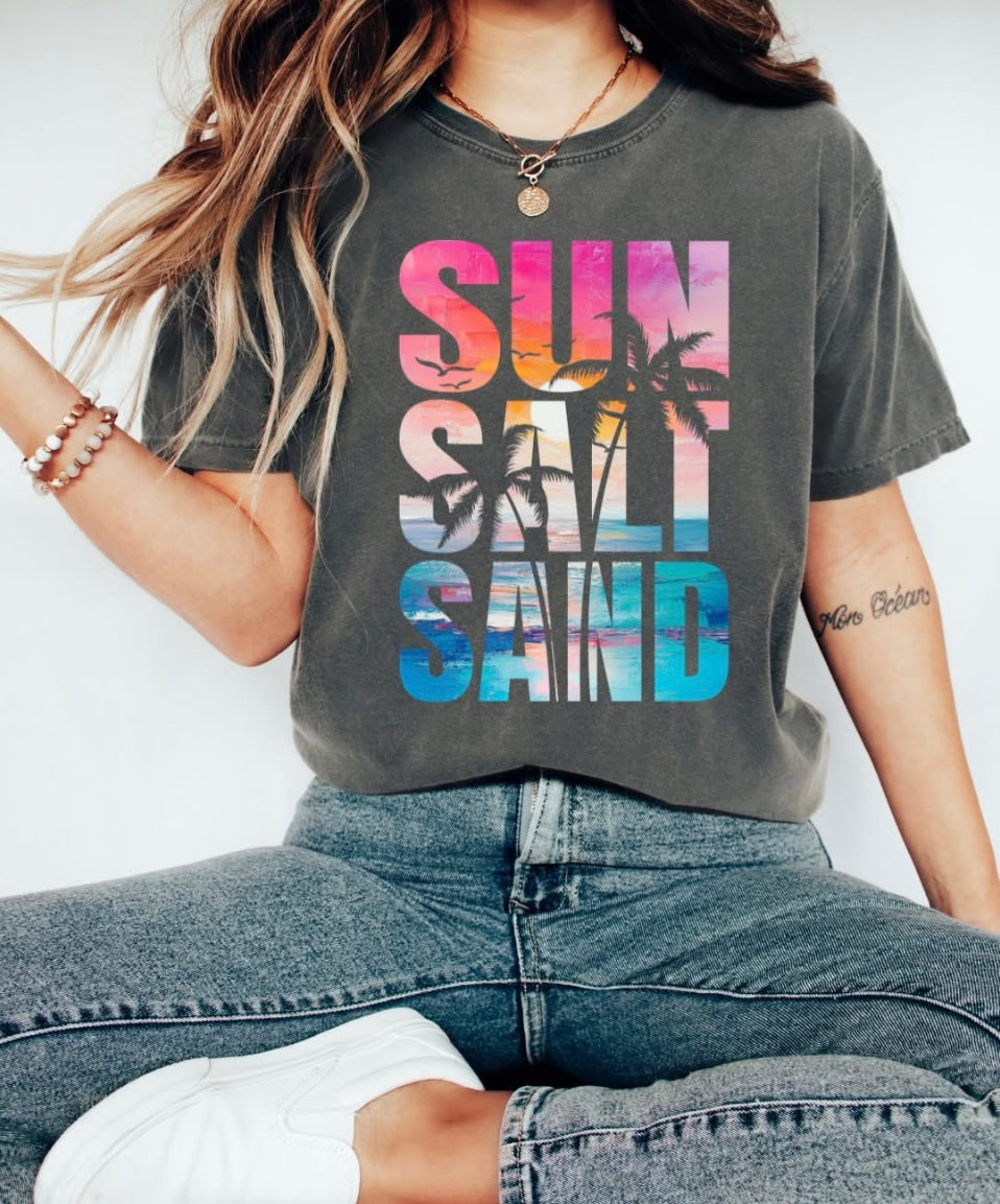 Sun Salt Sand Rhinestone Tee