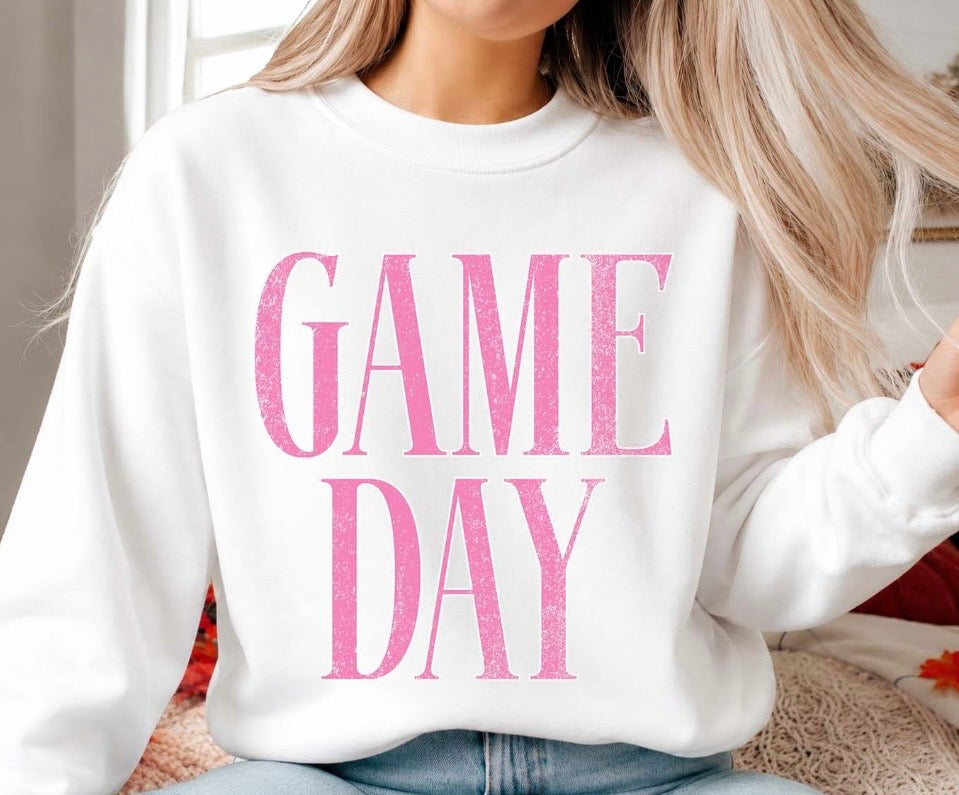 Pink Game Day Crewneck