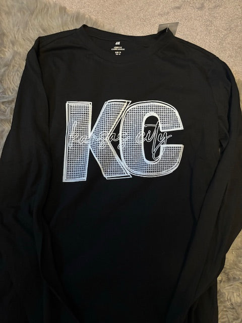 KC faux glitter crewneck