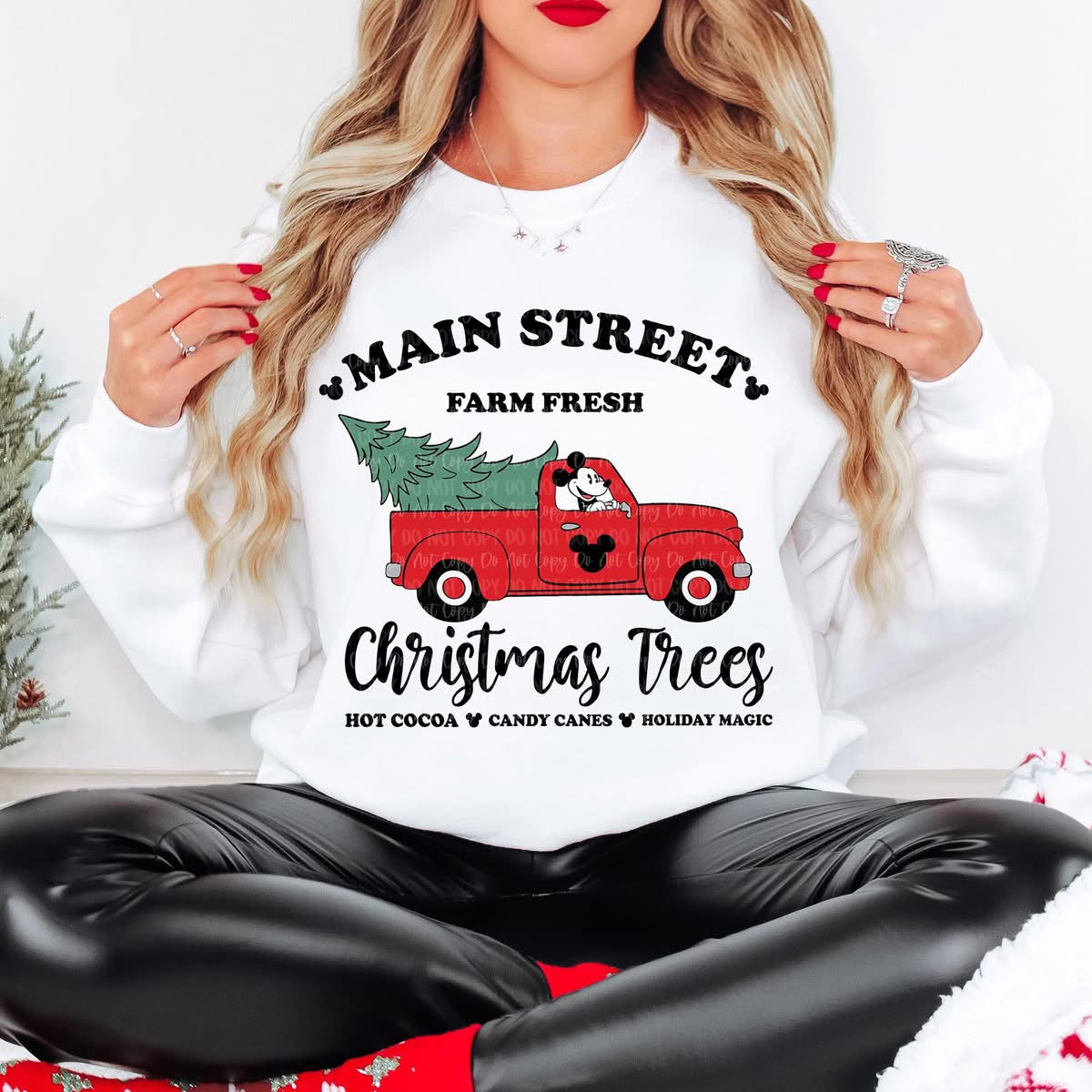 Main Street Christmas Trees Crewneck