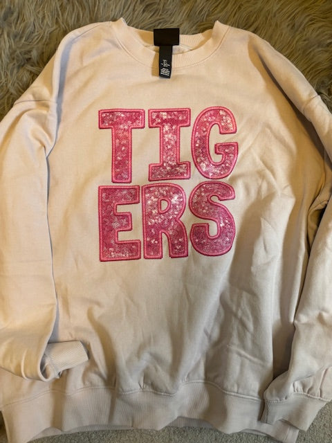 Tigers (faux sequin) crewneck