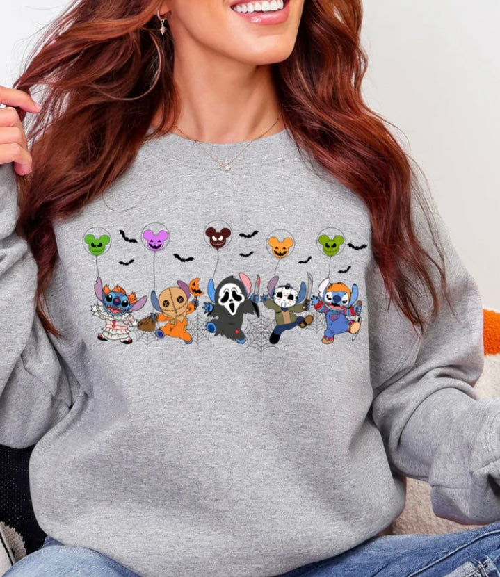 Blue Guy Halloween Crewneck