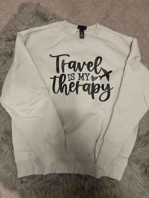 Travel is my Therapy Crewneck