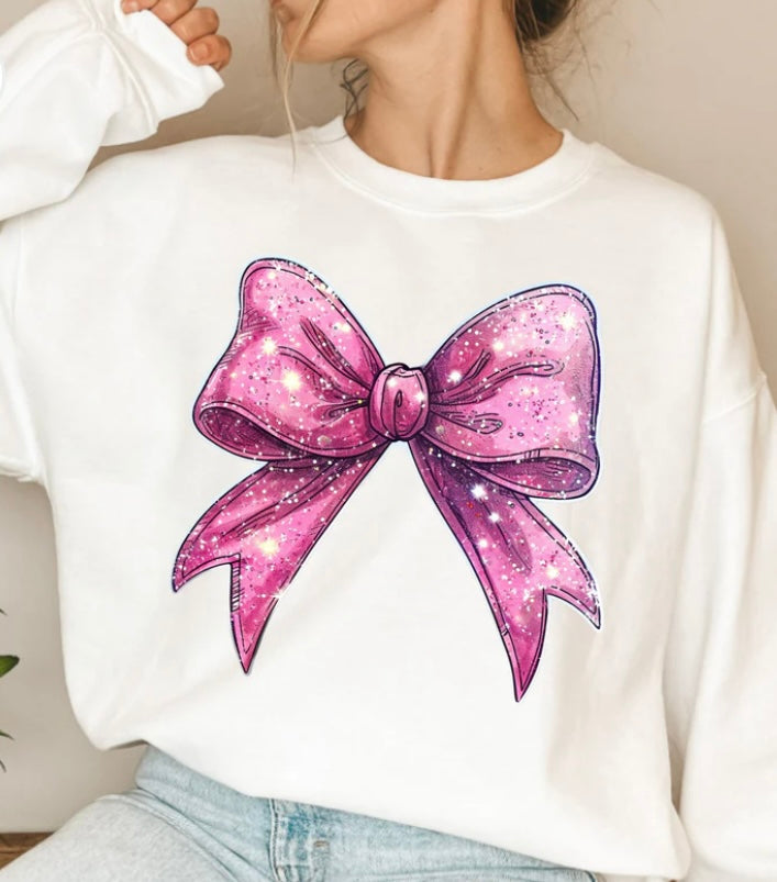 Pink Bow Crewneck