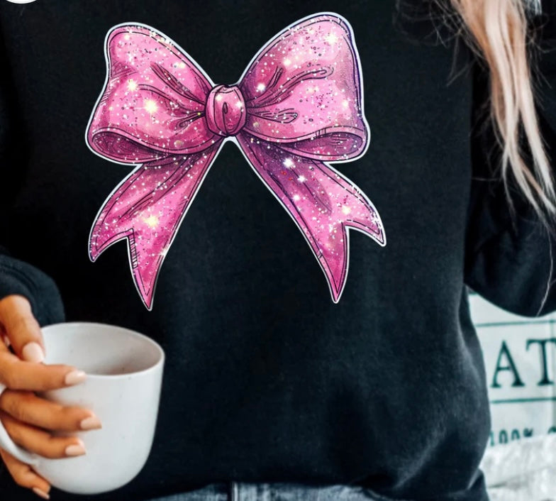 Pink Bow Crewneck