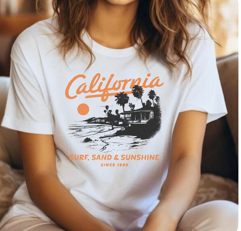 California sand surf tee