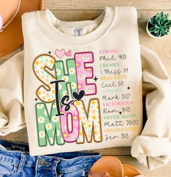 She is mom crewneck