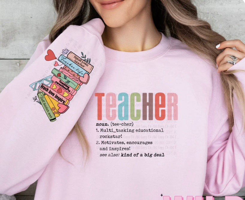 Teacher Crew with sleeve detail