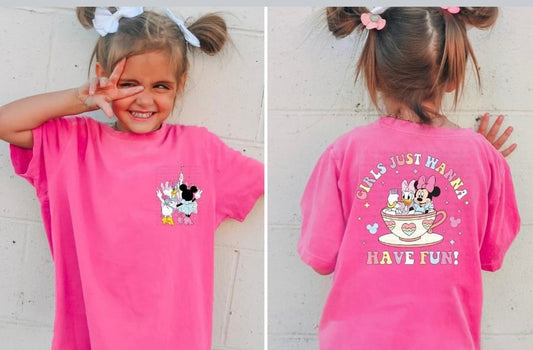 Youth Girls just wanna have fun Castle tee