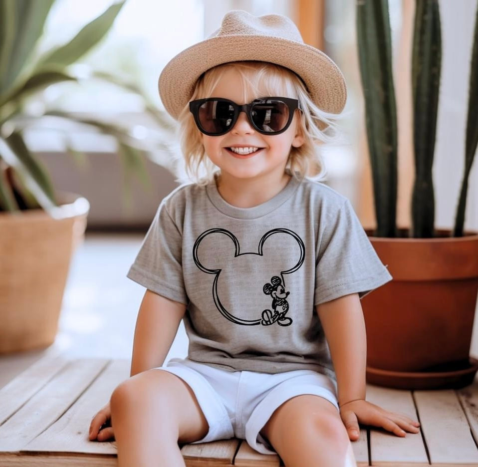 Mouse Outline Toddler Tee