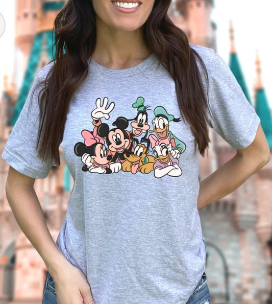 Mouse and friends tee