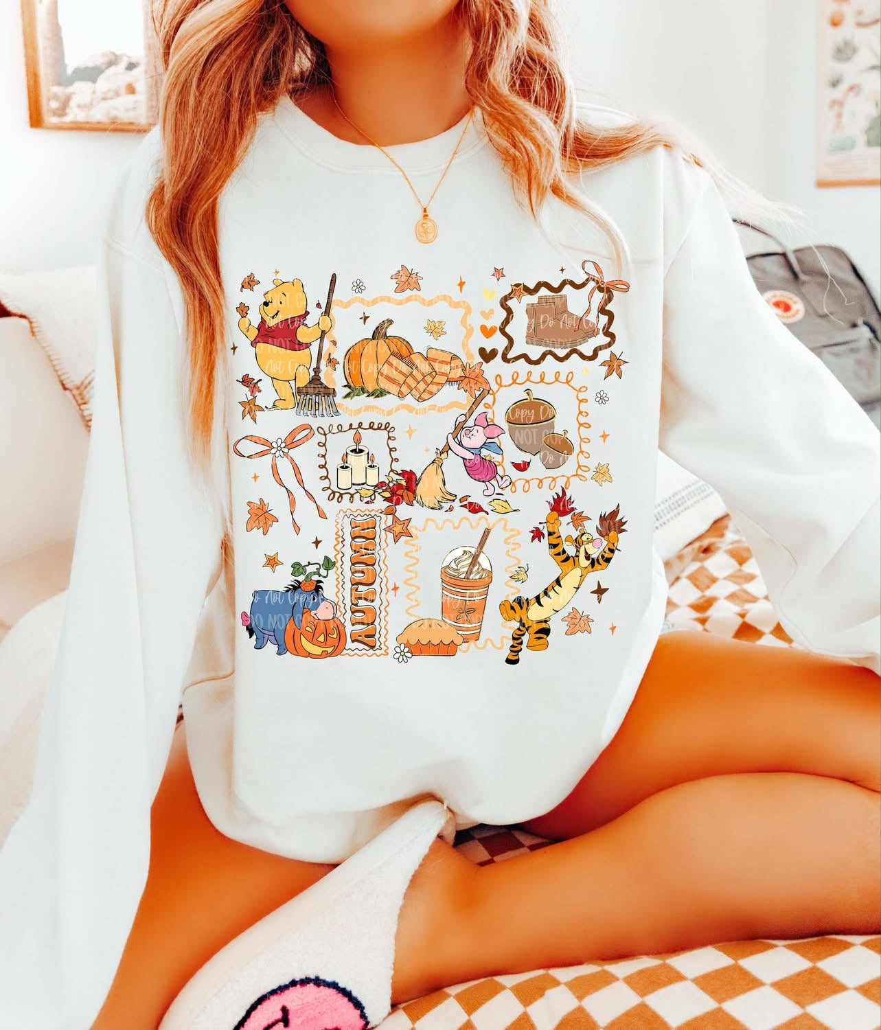 Pooh Fall Collage Crewneck