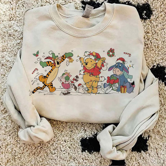 Pooh Christmas Lights Crewneck