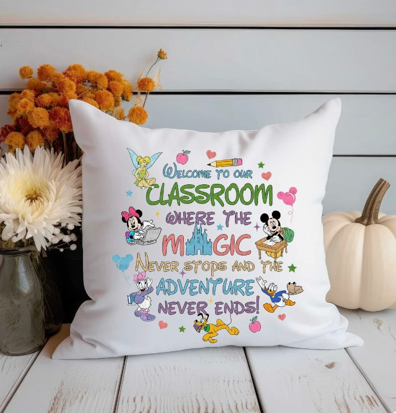 Mouse Classroom Pillow