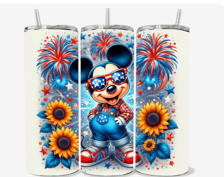 Mouse Firework skinny tumbler