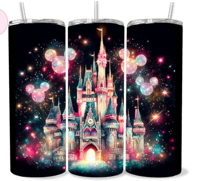 Castle fireworks skinny tumbler