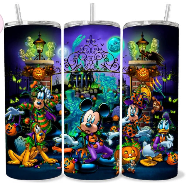 Mouse Halloween skinny tumbler